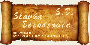 Slavka Despotović vizit kartica